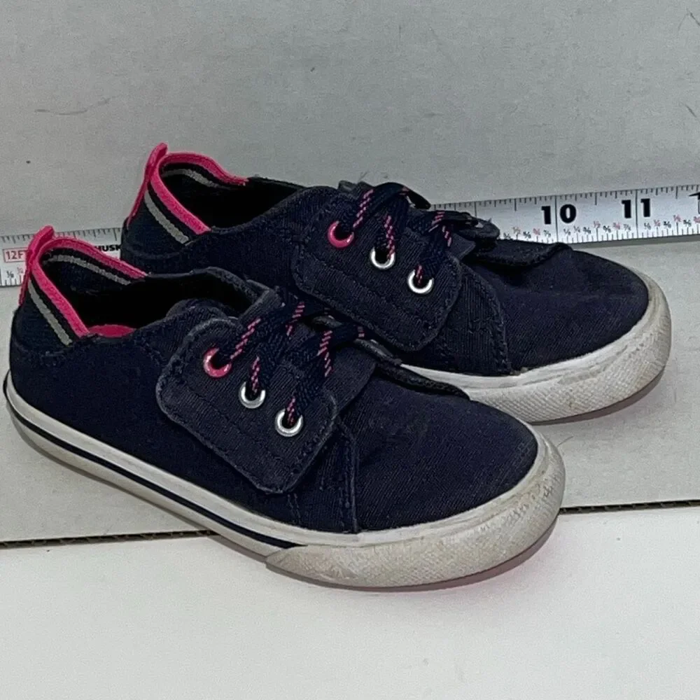 Sperry Kids' Navy Blue Hy-Port Jr Top Sider Lace Canvas Sneaker Shoes Size 8M